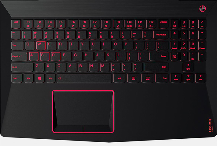 Uspořádání klávesnice Lenovo Legion Y520